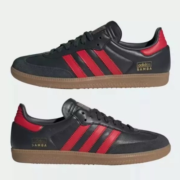 adidas Other - NIB Men adidas Samba OG Carbon Scarlet Red Shoes IG6173